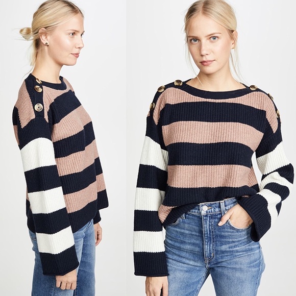 Madewell Sweaters - MADEWELL DANA STRIPED BOAT NECK SWEATER SIZE XS